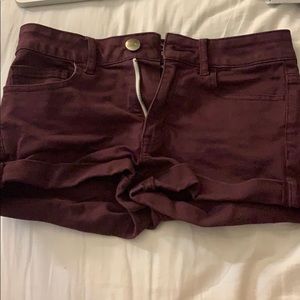 Maroon American Eagle shorts